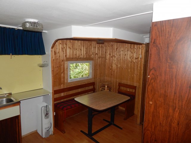 Inside a mobile home